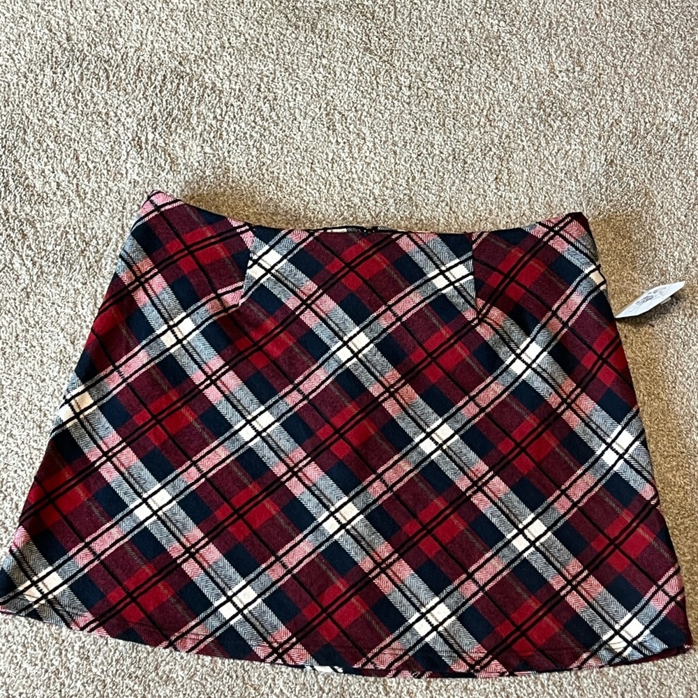 Altr’d State red plaid skirt. NWT. M